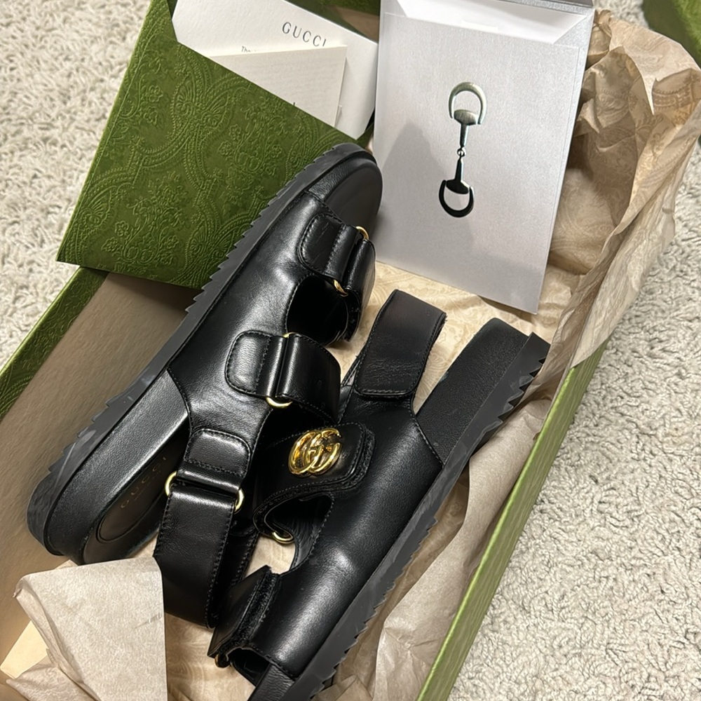 Gucci sandals sling back dad sandal / authentic Gucci shoe